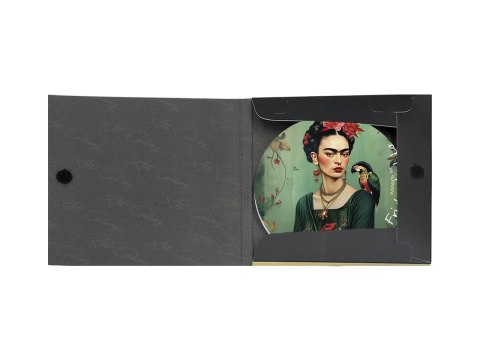 Podkładka ceramiczna, okrągła - Inspirowane malarstwem F. Kahlo (CARMANI)