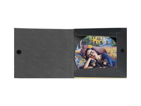 Podkładka ceramiczna, okrągła - Inspirowane malarstwem F. Kahlo (CARMANI)