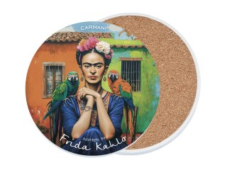 Podkładka ceramiczna, okrągła - Inspirowane malarstwem F. Kahlo (CARMANI)