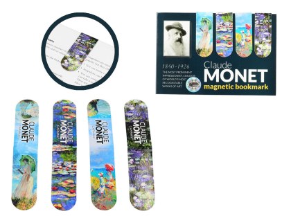 Zestaw 4 zakładek magnetycznych - C. Monet (CARMANI)