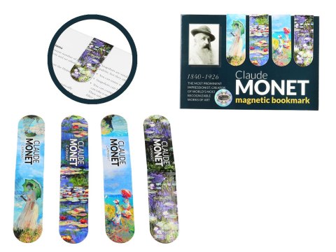 Zestaw 4 zakładek magnetycznych - C. Monet (CARMANI)