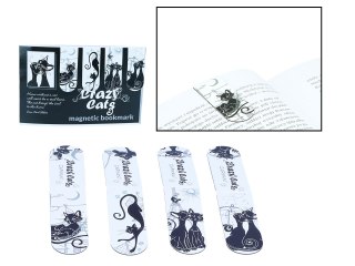 Zestaw 4 zakładek magnetycznych - Koci świat (CARMANI)