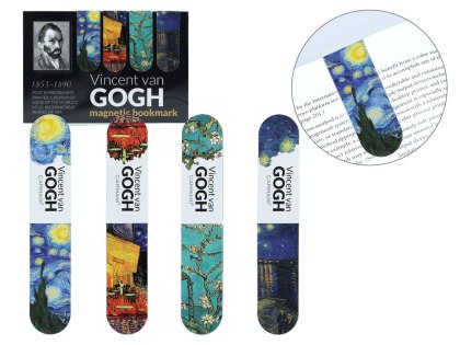 Zestaw 4 zakładek magnetycznych - V. van Gogh (CARMANI)