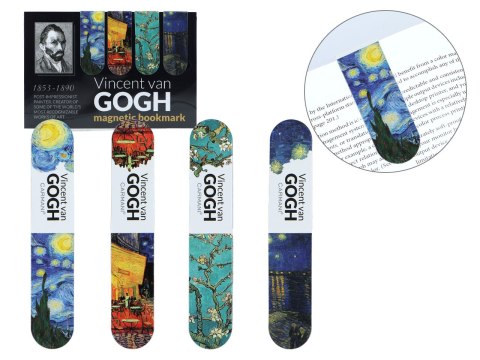 Zestaw 4 zakładek magnetycznych - V. van Gogh (CARMANI)