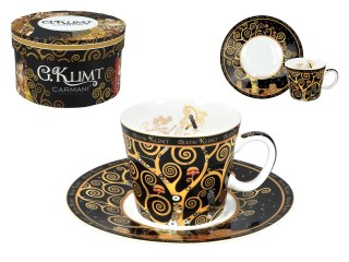 Filiżanka espresso - Klimt, Drzewo życia - Porcelana w okrągłym pudełku