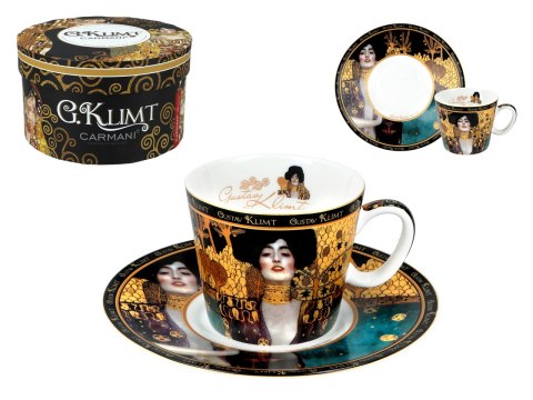 Filiżanka espresso - Klimt, Judyta - Porcelana w okrągłym pudełku