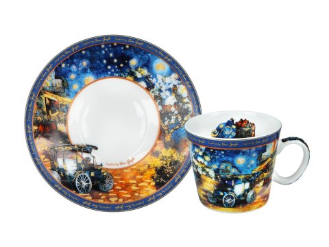 Filiżanka espresso - Van Gogh - Porcelana w okrągłym pudełku