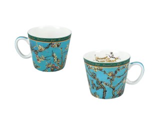 Filiżanka espresso - Van Gogh, Kwitnący Migdałowiec - Porcelana w okrągłym pudełku