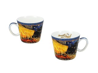 Filiżanka espresso - Van Gogh, Taras kawiarni w nocy - Porcelana w okrągłym pudełku