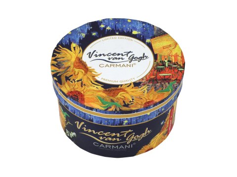 Filiżanka espresso - Van Gogh, Taras kawiarni w nocy - Porcelana w okrągłym pudełku