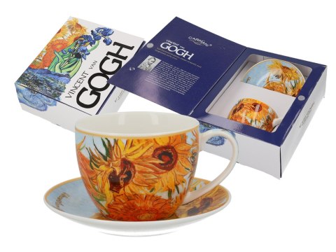 Filiżanka duża - Van Gogh, Słoneczniki - Porcelana w eleganckim pudełku