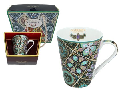 Kubek PREMIUM w kuferku MAROKAŃSKI STYL - porcelana
