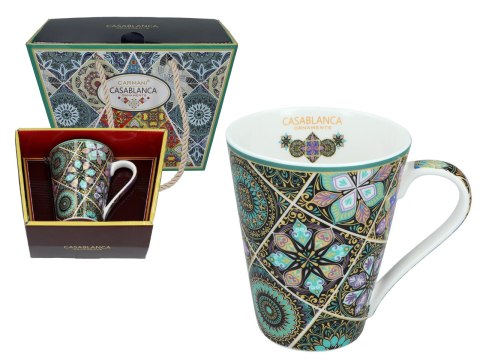 Kubek PREMIUM w kuferku MAROKAŃSKI STYL - porcelana