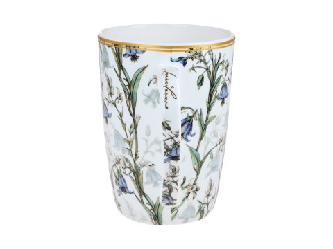 Piękny KUBEK z sitkiem i przykrywką 600 ml - Dzwoneczki PORCELANA