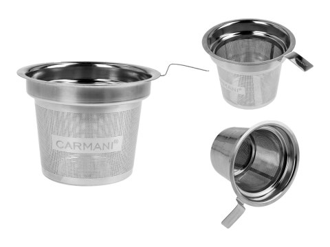 Piękny KUBEK z sitkiem i przykrywką 600 ml - Irysy PORCELANA