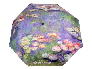 Parasol automat, składany - C. Monet, Lilie wodne (dekoracja na wierzchu) (CARMANI)