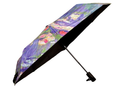 Parasol automat, składany - C. Monet, Lilie wodne (dekoracja na wierzchu) (CARMANI)
