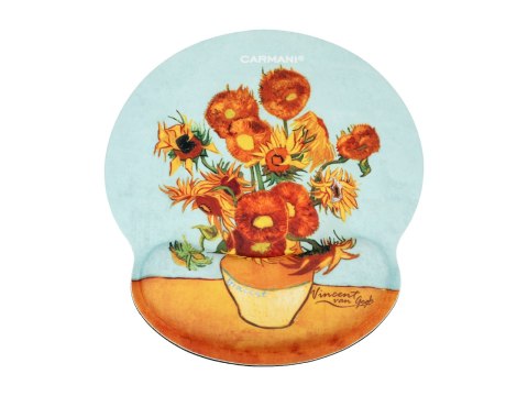 Podkładka pod myszkę z poduszką na nadgarstek - V. van Gogh, Słoneczniki