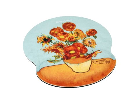 Podkładka pod myszkę z poduszką na nadgarstek - V. van Gogh, Słoneczniki