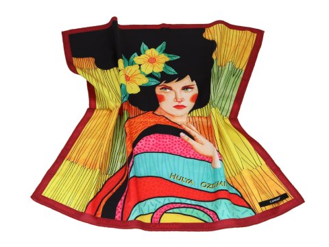 Apaszka Szal ze szlachetnej tkaniny - H. Ozdemir, Tell me something I donłt already know (CARMANI)