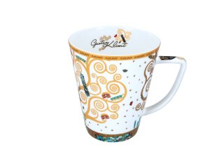 Komplet filiżanka i kubek PREMIUM - Klimt, Drzewo życia - Porcelana w kuferku
