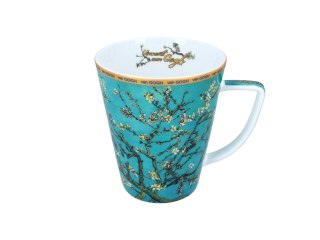 Komplet filiżanka i kubek PREMIUM - Van Gogh, Kwitnący Migdałowiec - Porcelana w kuferku