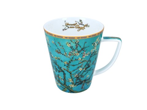 Komplet filiżanka i kubek PREMIUM - Van Gogh, Kwitnący Migdałowiec - Porcelana w kuferku
