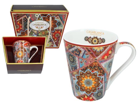 Kubek PREMIUM w kuferku MAROKAŃSKI STYL - porcelana