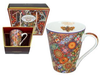 Kubek PREMIUM w kuferku MAROKAŃSKI STYL - porcelana