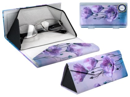 Etui na okulary, składane - Dekoracja kwiatowa (CARMANI)