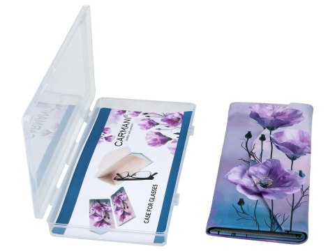 Etui na okulary, składane - Dekoracja kwiatowa (CARMANI)