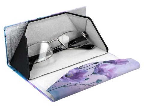 Etui na okulary, składane - Dekoracja kwiatowa (CARMANI)