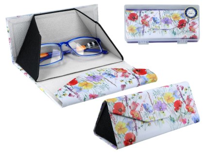 Etui na okulary, składane - Dekoracja kwiatowa (CARMANI)