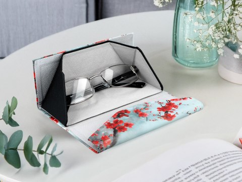 Etui na okulary, składane - Dekoracja kwiatowa (CARMANI)