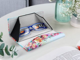 Etui na okulary, składane - Dekoracja kwiatowa (CARMANI)