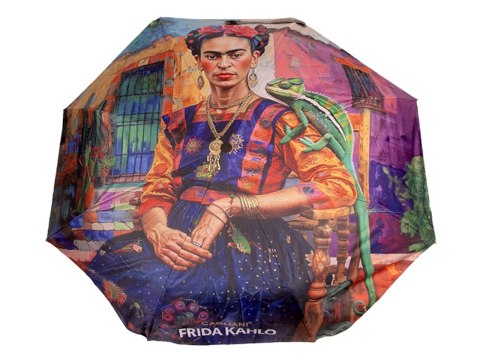 Parasol automat, składany - F. Kahlo (dekoracja na wierzchu) (CARMANI)