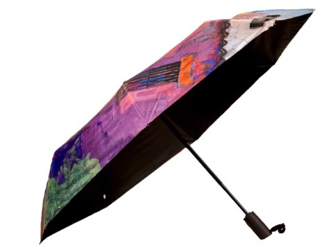 Parasol automat, składany - F. Kahlo (dekoracja na wierzchu) (CARMANI)