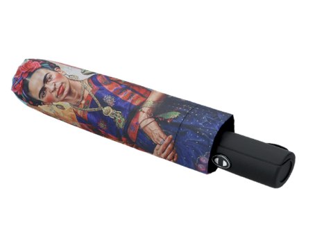 Parasol automat, składany - F. Kahlo (dekoracja na wierzchu) (CARMANI)