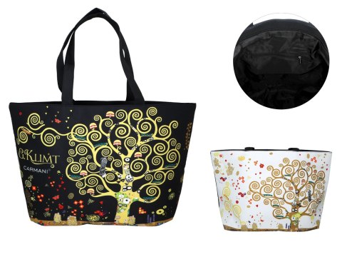 Torba na ramię elegancka, artystyczna - G. Klimt, Drzewo życia (CARMANI)