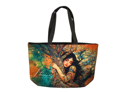 Torba na ramię elegancka, artystyczna - L. Lozano (CARMANI)