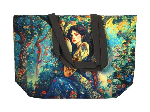 Torba na ramię elegancka, artystyczna - L. Lozano (CARMANI)