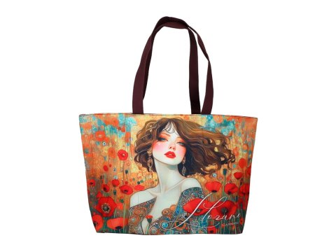 Torba na ramię elegancka, artystyczna - L. Lozano (CARMANI)