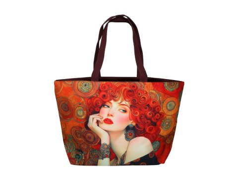 Torba na ramię elegancka, artystyczna - L. Lozano (CARMANI)