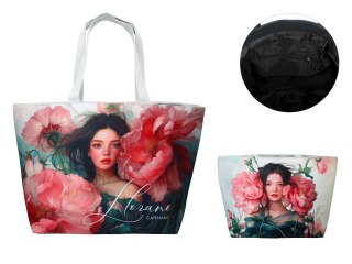 Torba na ramię elegancka, artystyczna - L. Lozano (CARMANI)