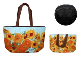 Torba na ramię elegancka, artystyczna - V. van Gogh, Słoneczniki (CARMANI)