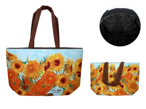 Torba na ramię elegancka, artystyczna - V. van Gogh, Słoneczniki (CARMANI)
