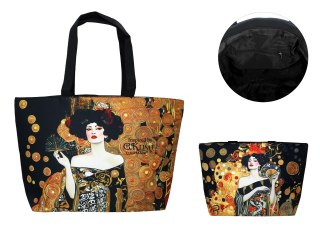Torba na ramię elegancka, artystyczna - inspirowana malarstwem G. Klimt (CARMANI)