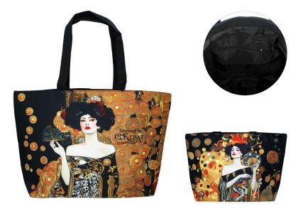 Torba na ramię elegancka, artystyczna - inspirowana malarstwem G. Klimt (CARMANI)