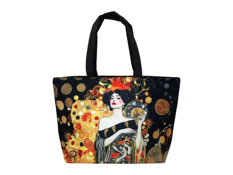 Torba na ramię elegancka, artystyczna - inspirowana malarstwem G. Klimt (CARMANI)