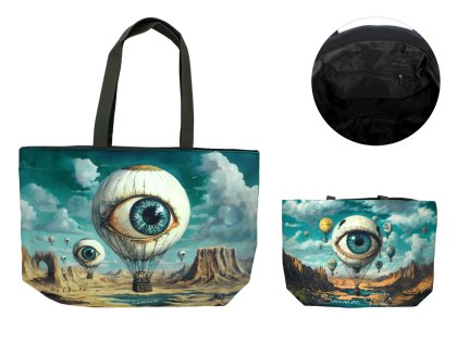 Torba na ramię elegancka, artystyczna - inspirowana malarstwem S. Dali (CARMANI)